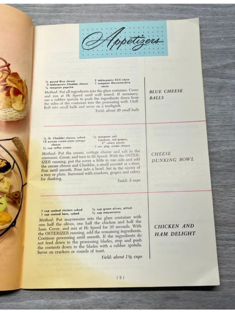 Recipes for the Two-Speed Osterizer Vintage Cooking Cookbook Booklet 1960s